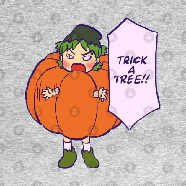 I draw that pumpkin yotsuba trick or treat / yotsubato by mudwizard